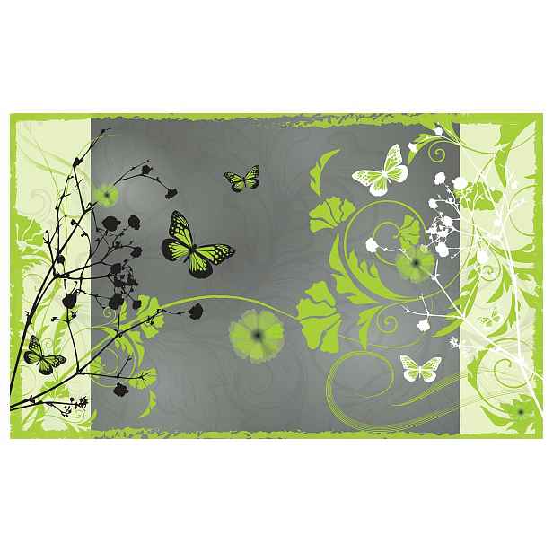 Fototapeta Zelený motýl v květech harmonie jara 416x254 lepidlo