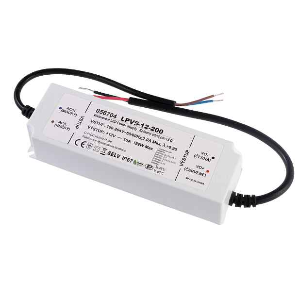 LED zdroj 12V 200W LPV5-12-200 Záruka 5 let