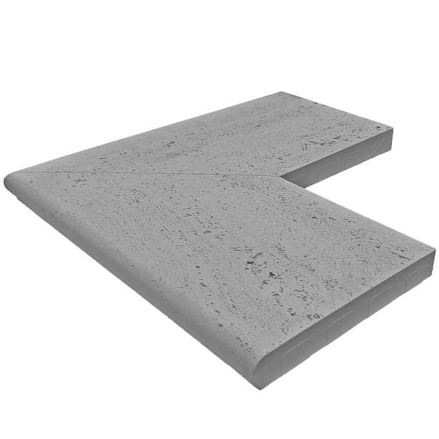 Lem bazénový vnější roh Presbeton VERTO reliéfní šedá 600×600×45 mm