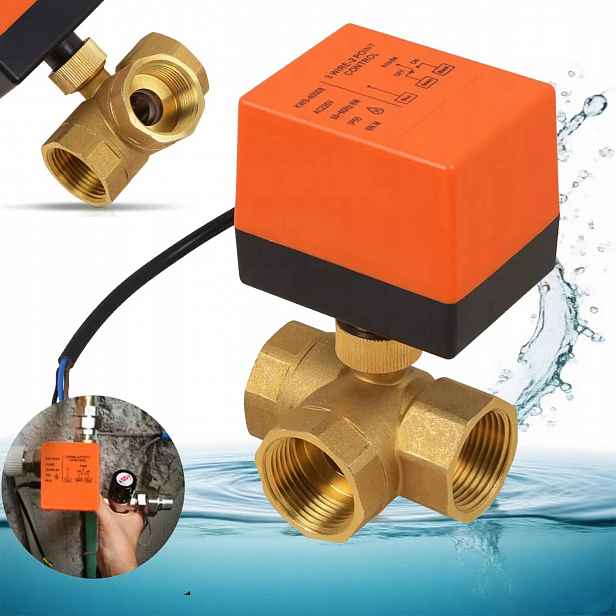 AC220V DN25 Třícestný elektroventil s přepínacím pohonem