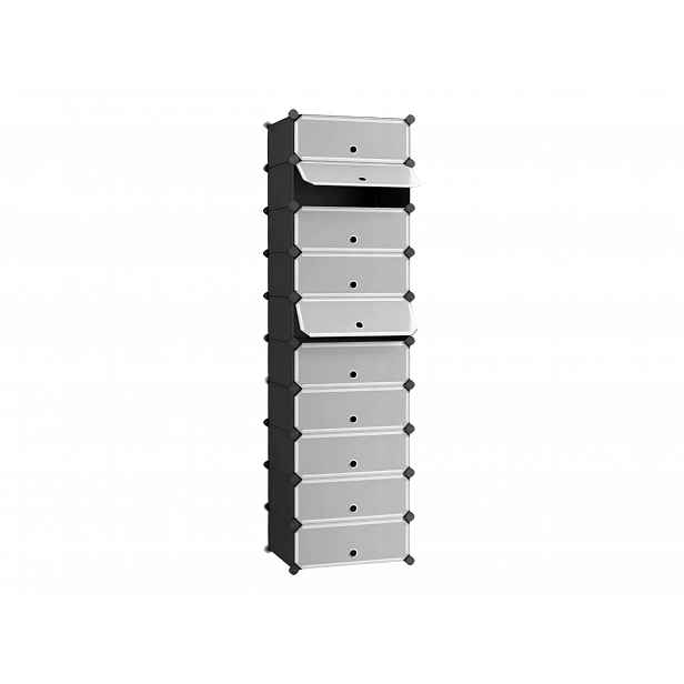 Hogler 3405 Variabilní regálový systém 10 polic 180 x 47 x 37 cm, černý