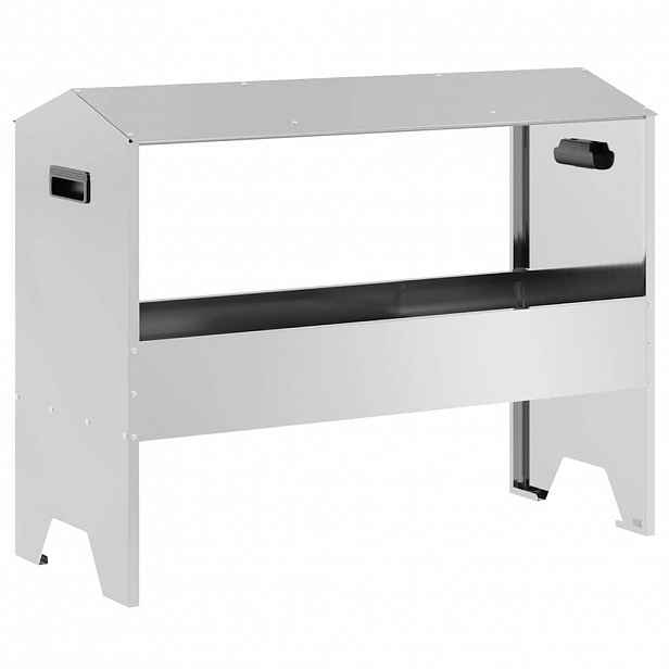 vidaXL Žlab pro hospodářská zvířata Stříbrná 79 x 35 x 62 cm 15 kg