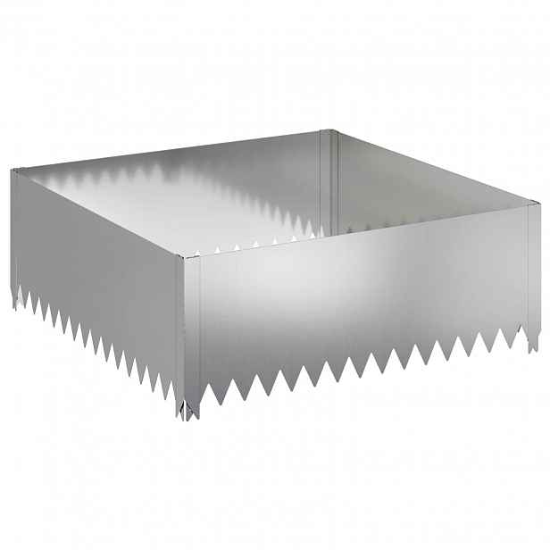 vidaXL Okraj trávníku 100 x 100 x 35 cm Ocel Stříbrná