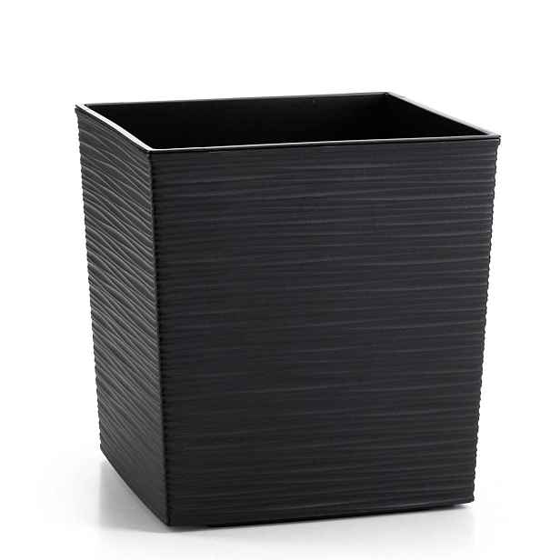 HowHomely Květináč FLORE RIFLO 24,7x25,6 cm černý