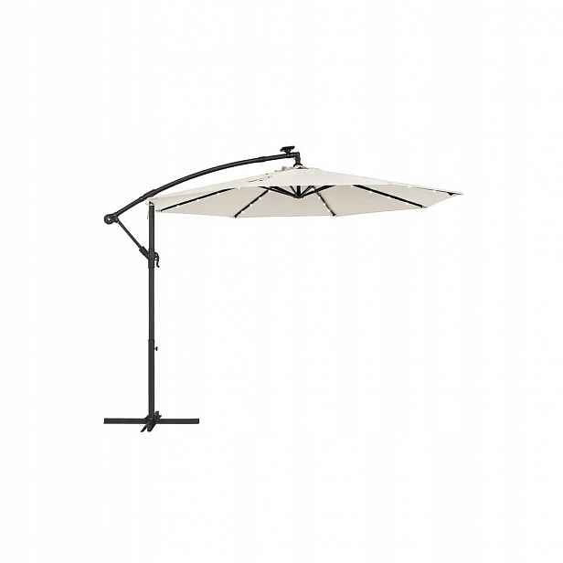 Slunečník s osvětlením Songmics béžový 300 x 245 cm