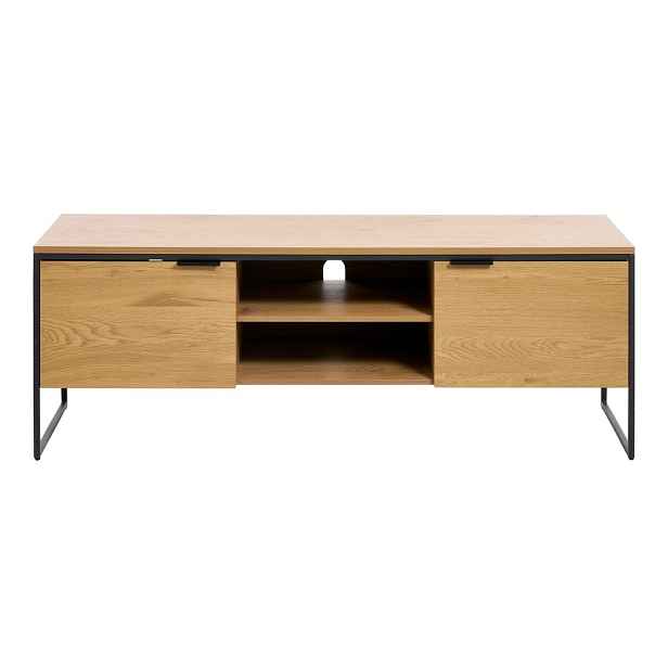 TV stolek v dekoru dubu v přírodní barvě 155x55x45 cm Cesura – Unique Furniture