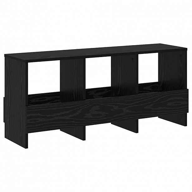 vidaXL Regál na časopisy Černý dub 102 x 30 x 45 cm