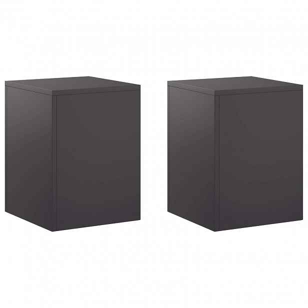 vidaXL Stojan na rostliny 2 pcs Černá 30 x 30 x 40 cm Ocel