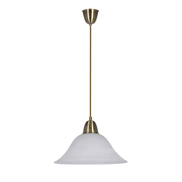 Závěsná lampa Rubi Patina 1X60W E27 Stínidlo Bílá Alabastr