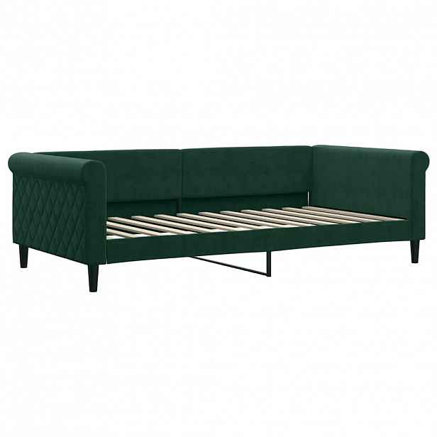vidaXL Válenda tmavě zelená 100 x 200 cm samet