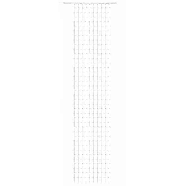 Easy Fix LED světelný závěs venkovní, 100 × 1200 cm, ledově bílá s FLASH, 1200 diod, bílý kabel, IP67, prodlužovací