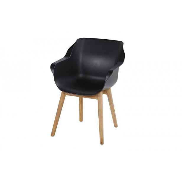 Jídelní židle Sophie Studio s teakovou podnoží, Carbon Black HN21688408