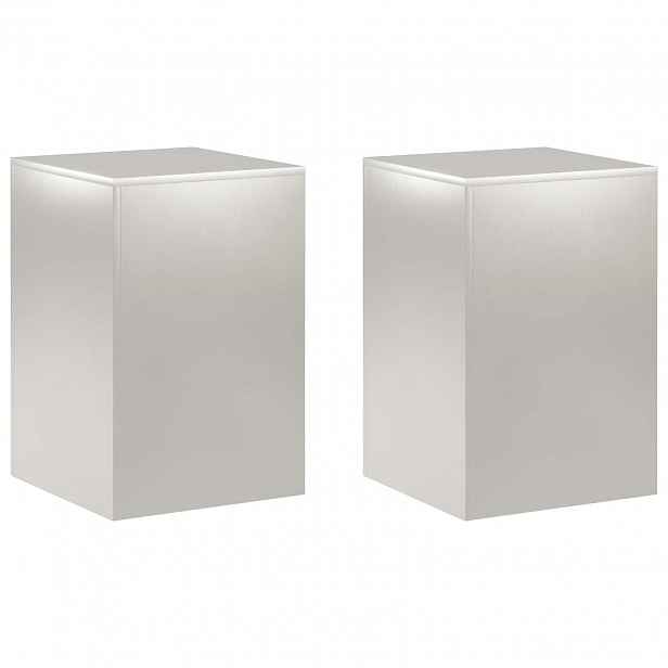 vidaXL Stojan na rostliny 2 pcs Stříbrná 40 x 40 x 60 cm Ocel