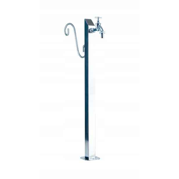 Zahradní hydrant 70 cm Kohoutek Inox „Čtverec” Spodní vývod