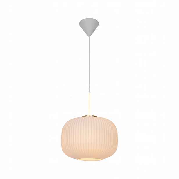 Závěsné stropní svítidlo bílé Sklo kov 40W stmívatelné 30cm Nordlux