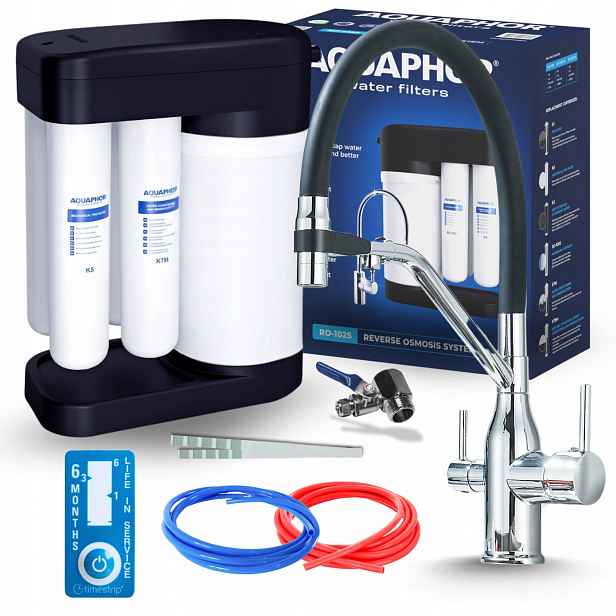 Kuchyňská Baterie S Vytahovací Sprškou, Chrom A Vodní Filtr Aquaphor Morion