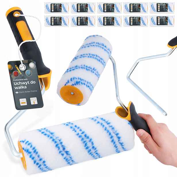 10x Nylonový malířský váleček 18 cm Vložka Epoxidových barev Uchwy H0