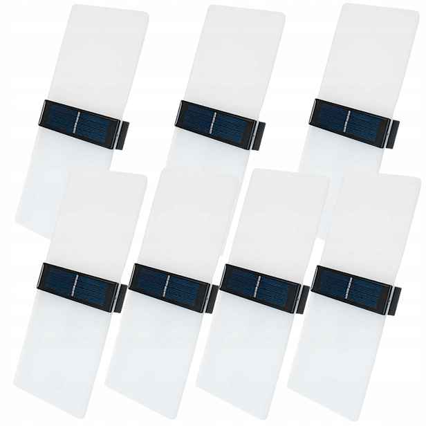 7 x Nástěnná lampa Solární Akryl Led IP65 Ozdobné osvětlení domu Altánky