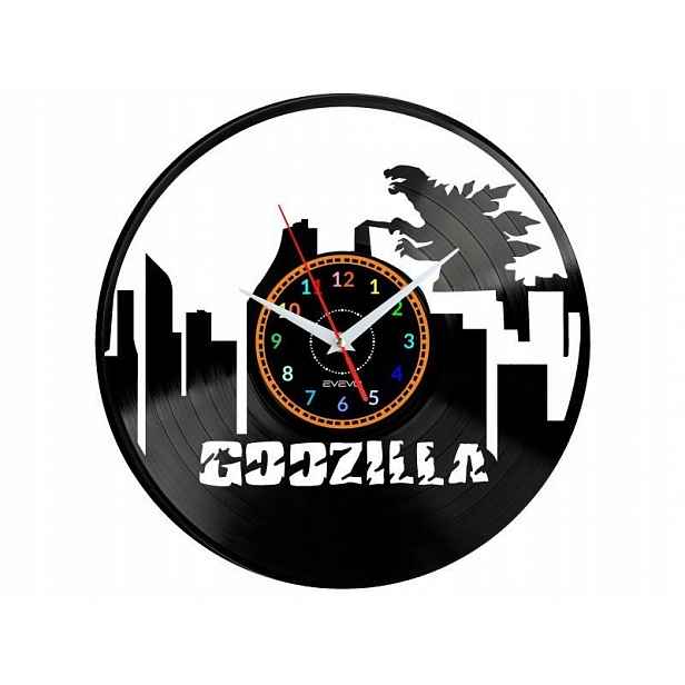 Godzilla Dárek Originální dekorace do domu Hodiny z vinylové desky