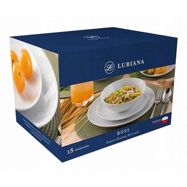 Jídelní sada pro 6 osob Lubiana Boss 18el Bílá