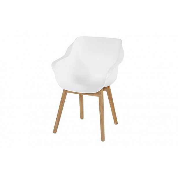 Jídelní židle Sophie Studio s teakovou podnoží, Royal White HN21688203