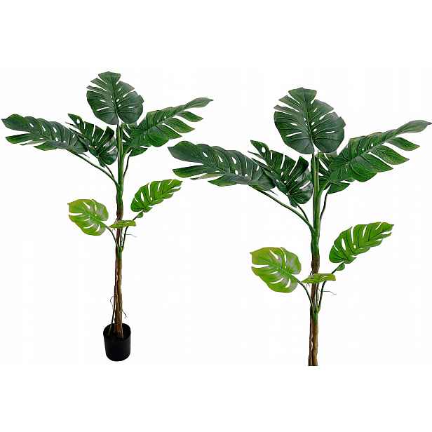 Monstera V Květináči Umělá Dekorativní Rostlina Velký Stromek 160 cm