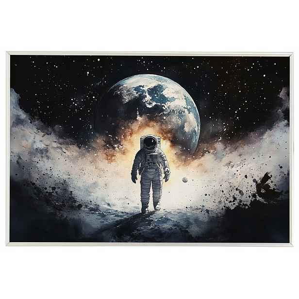Plakát Rámeček Hliníkový, Astronaut, Vesmír, Země, Hvězdy, Univerzum, 60x40