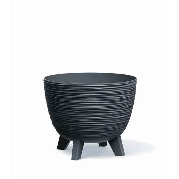 Prosperplast Květináč FURA I antracitový, varianta 29 cm