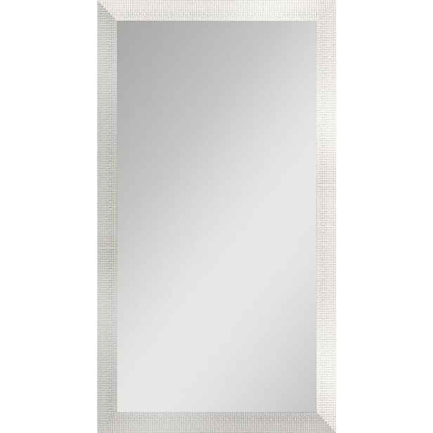 Nástěnné zrcadlo Glamour 40x80 cm, bílá struktura