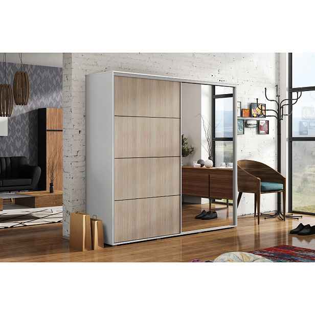 Šatní skříň Ska A12 XL Barva korpusu: Dub - Craft zlatý, Rozměry: 150 cm, Dveře: Dub sonoma