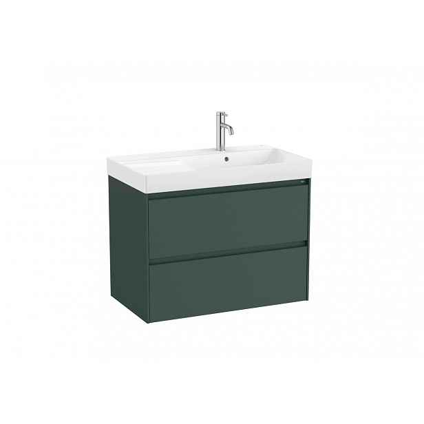 Koupelnová skříňka s umyvadlem Roca Ona 80x64,5x46 cm zelená mat ONA802ZZMP
