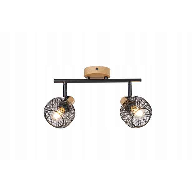 Nástěnný a stropní reflektor buk černý matný E14 2x40W Grendel Rabalux
