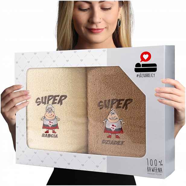 Sada osušek jako dárek z froté, 2 kusy, 70x140, Luba, sada