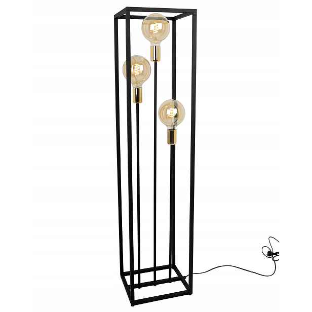 Stojací Lampa Kovová, Černá, 130 CM