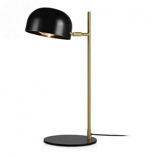 Černá stolní lampa se stojanem v měděné barvě Markslöjd Pose Table 1L