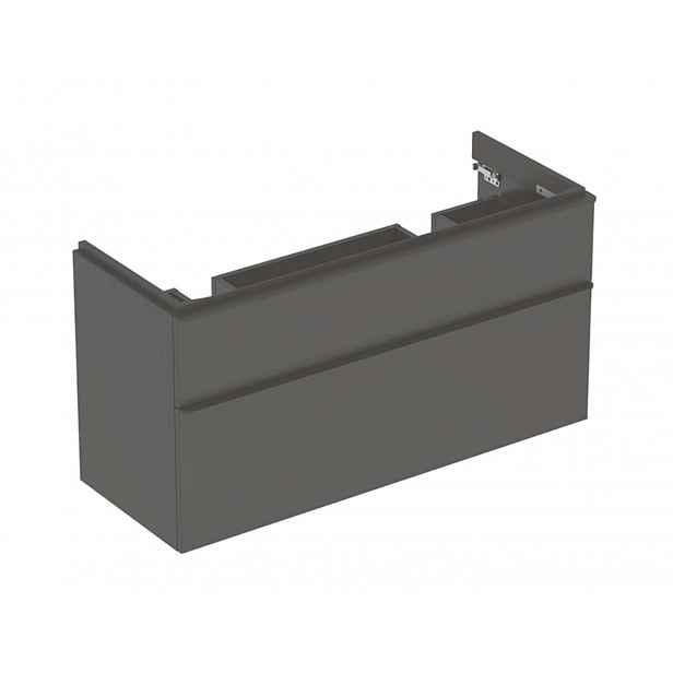 Geberit Smyle Square - Umyvadlová skříňka, 118x47x62 cm, 2 zásuvky, lávová 500.356.JK.1