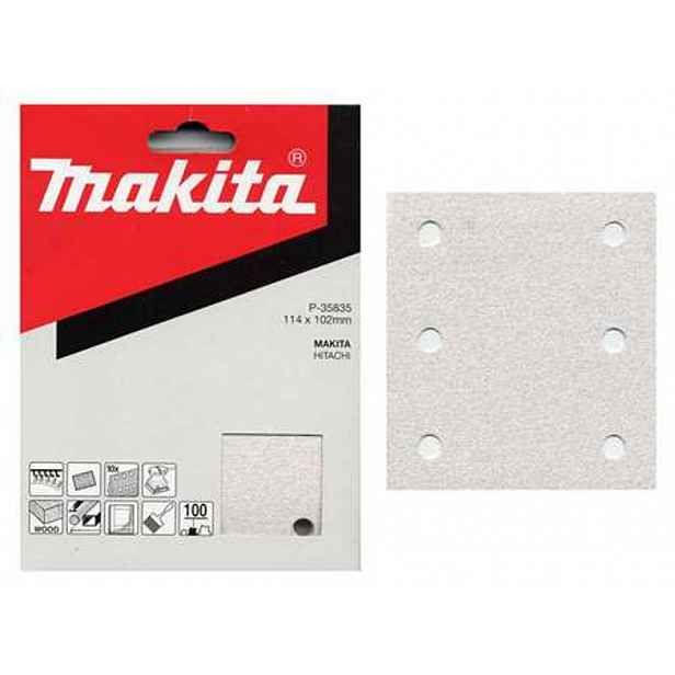 Makita - Brusný papír K60, 114x102 mm, 10 ks P-35813