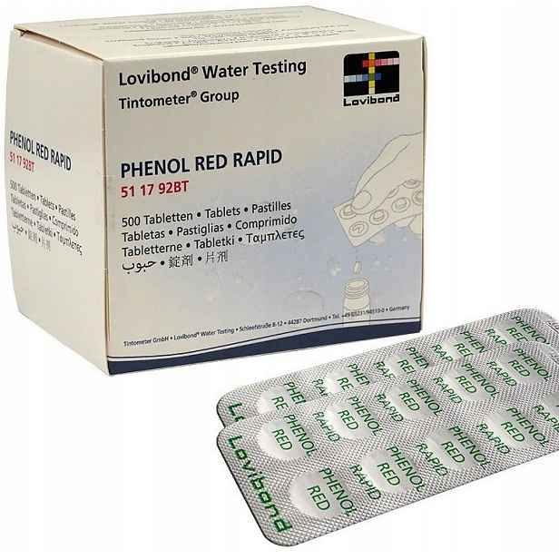 Tablety ruční tester Phenol Red Rapid pH 500ks