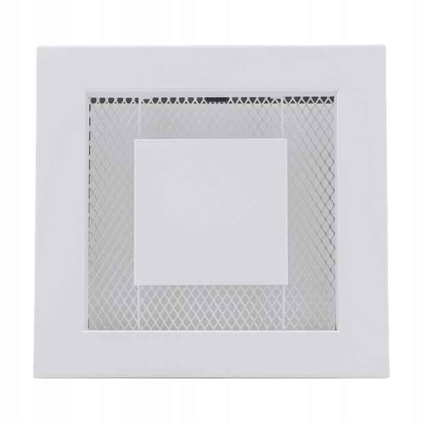 Ventilační mřížka ozdobná kovová Bílá 10x10