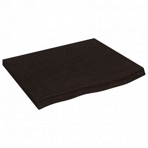 vidaXL Koupelnová deska tmavě hnědá 60x60x(2-4) cm ošetřený masiv