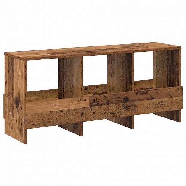 vidaXL Regál na časopisy Staré dřevo 102 x 30 x 45 cm