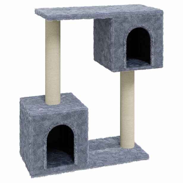 vidaXL Škrabadlo pro kočky se sisalovými sloupky světle šedé 60 cm