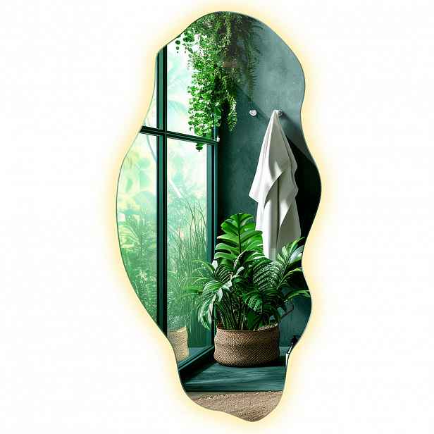 TULUP ZRCADLO Nepravidelné LED 80x40 cm 3000K