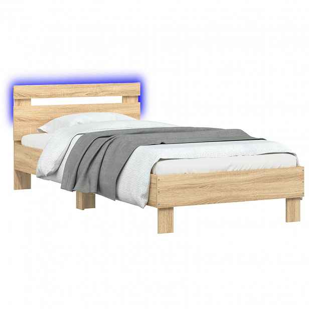 vidaXL Rám postele Dub sonoma 80 x 200 cm Kompozitní dřevo