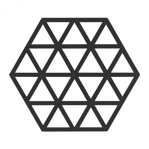 Černá silikonová podložka pod horké nádoby Zone Triangles