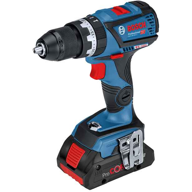 Šroubovák vrtací s příklepem AKU Bosch GSB 18V-60 L-BOXX