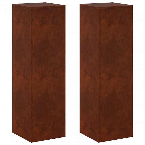 vidaXL Stojan na rostliny 2 pcs Rezavá 30 x 30 x 100 cm