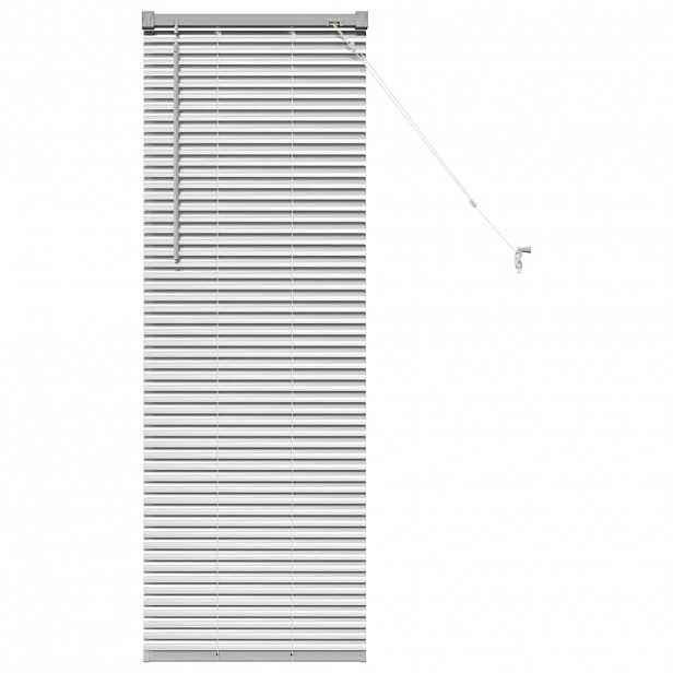 vidaXL Venet školní žaluzie Stříbrná 130 x 45 cm 25 mm Hliník