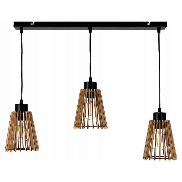 Závěsná závěsná stropní lampa Loft Dřevo 3