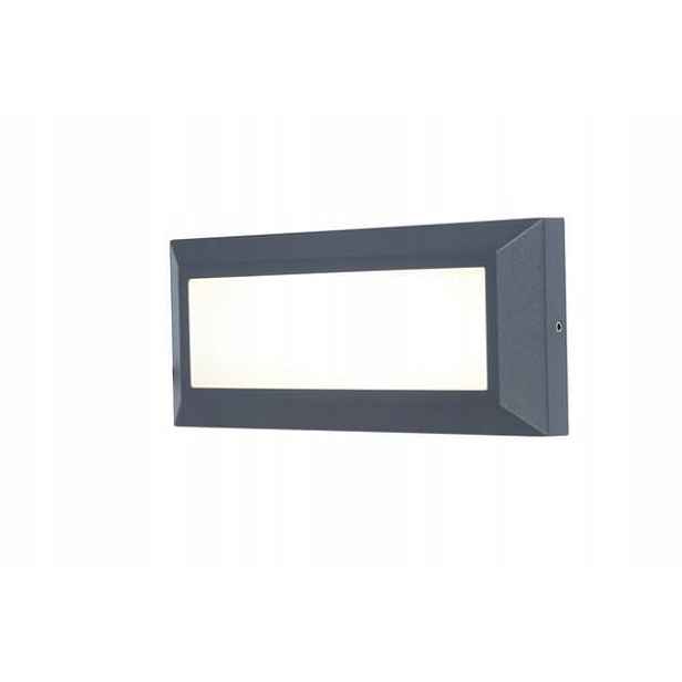 Fasádní lampa venkovní nástěnné Led antracit obdélníková 4000K Lutec